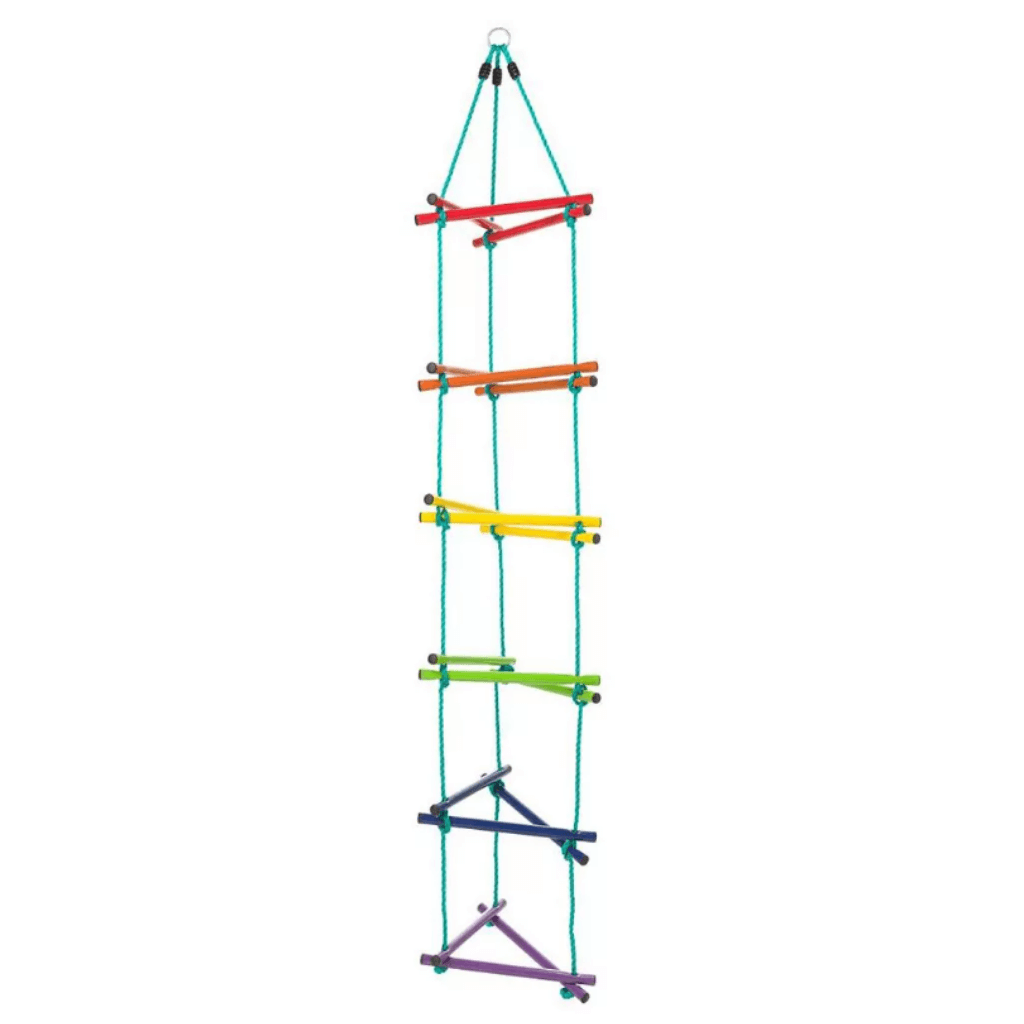 HearthSong Rainbow Triangle Rope Climbing Ladder – SensoryRx