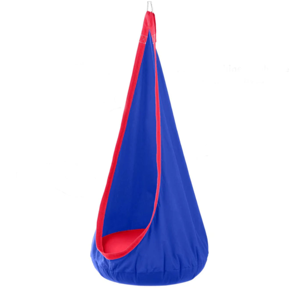 HearthSong blue deluxe hugglepod hanging chair