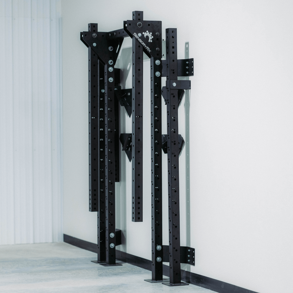 A folding sensory swing frame for homes