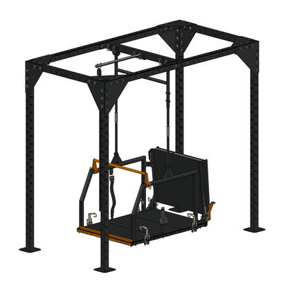 The SensoryRx Wheelchair Swing with a sturdy sensory swing frame