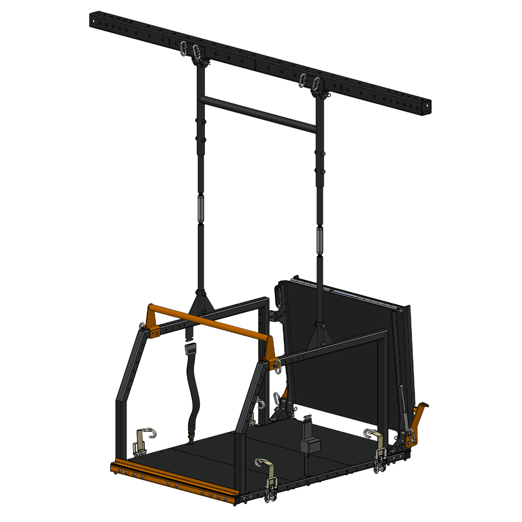 Heavy duty swing for power wheelchairs