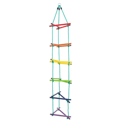 HearthSong Rainbow Triangle Rope Climbing Ladder