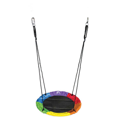 SensoryRx Saucer Swing with rainbow colored edge